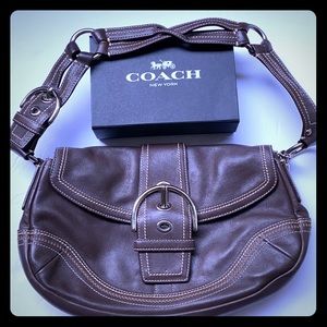 Coach Soho Large Flap Leather Shoulder Bag